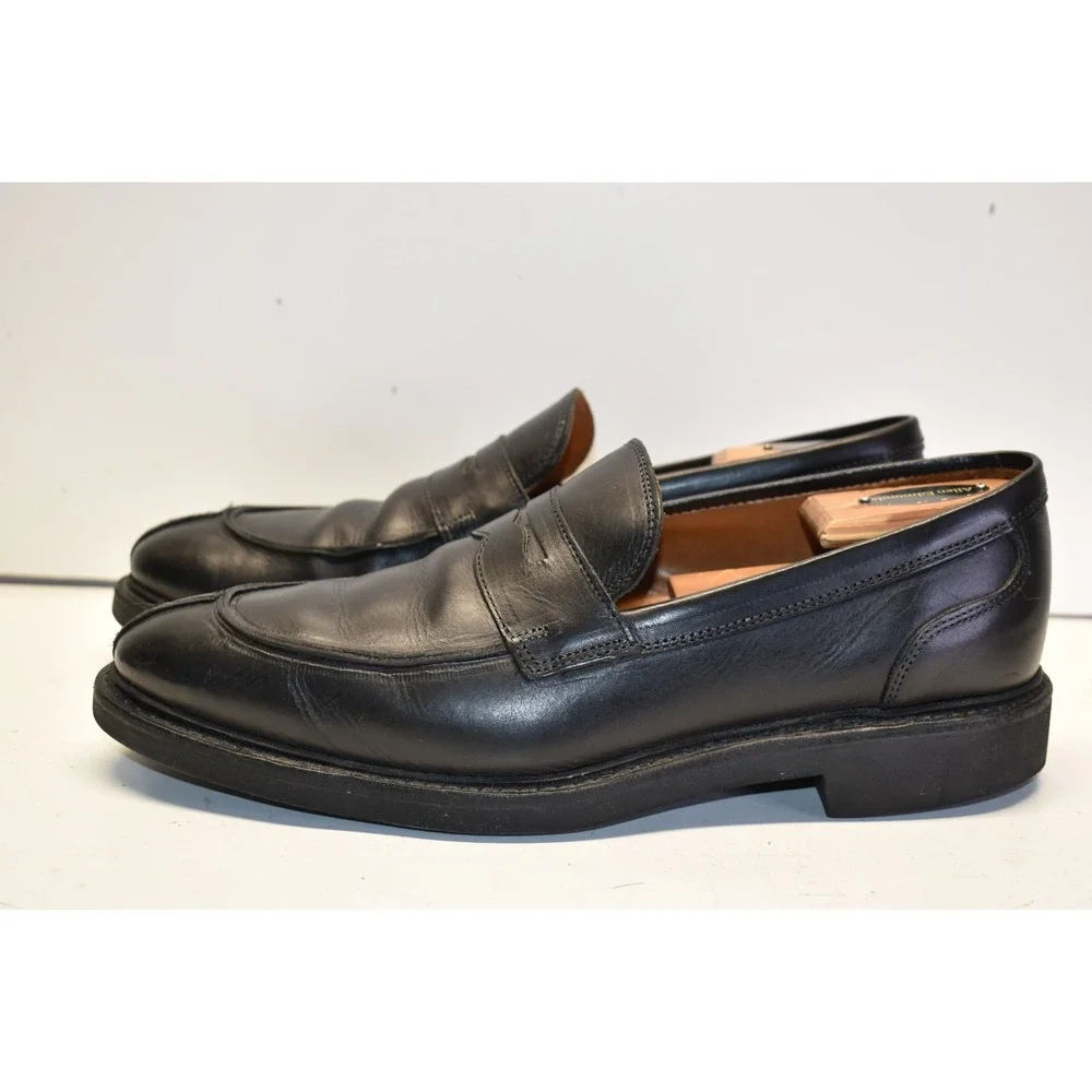 Allen Edmonds Denali Slip-On Leather Penny Loafers Black Men's Size 10D STY 5779